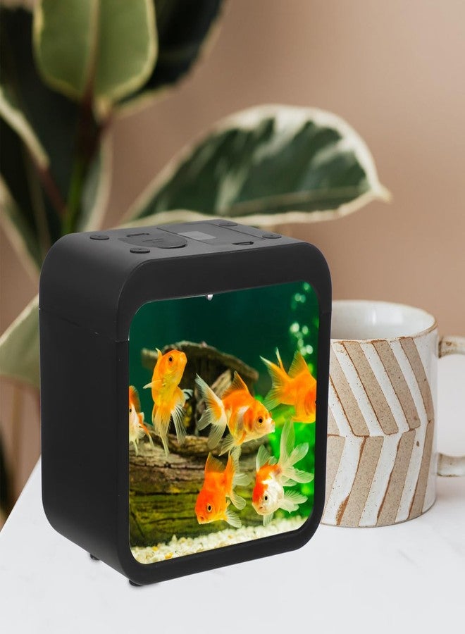 BCOATH Mini Fish Tank with Light Transparent Fish Breeding Box for Betta Small Aquarium for Home Decor and Desktop Use Color Changing - Image 2